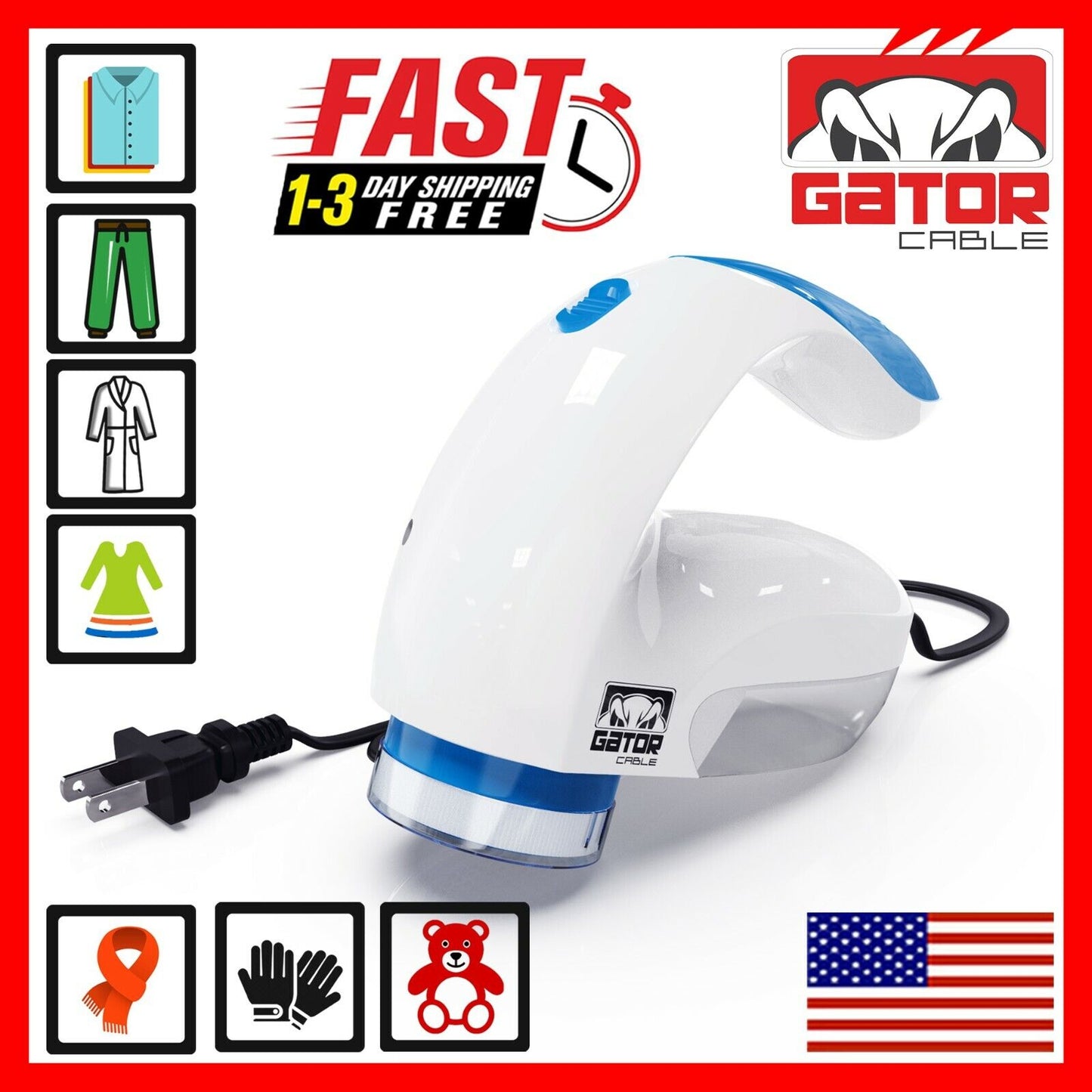 Lint Pill Fluff Fuzz Remover Shaver Electric Clothes Fabrics Sweater Blanket