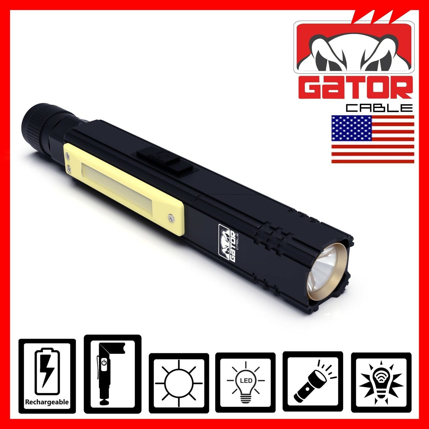 Super Bright Tactical Military LED Flashlight Torch Lamp 90° Degree Angle Light