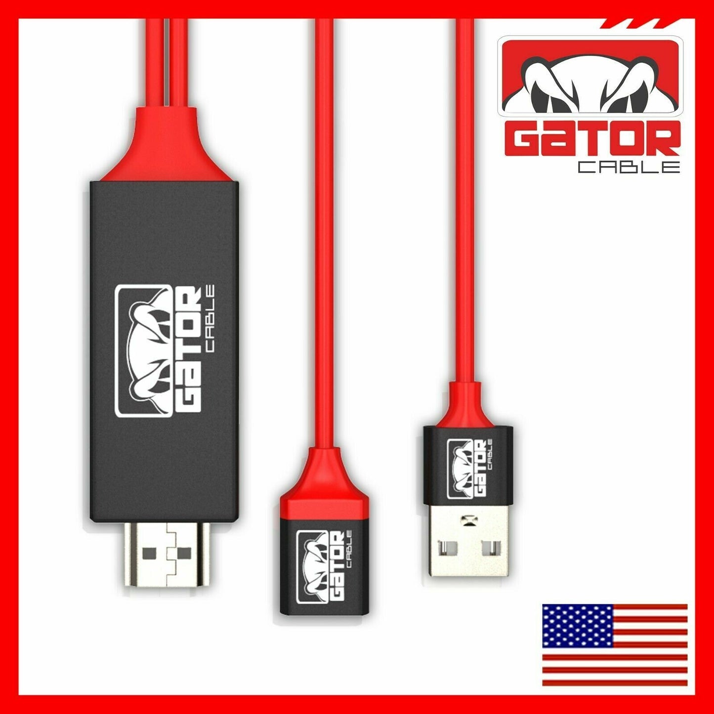 4K HDMI Mirroring AV Cable Phone to HDTV TV Adapter For iPhone Android Universal