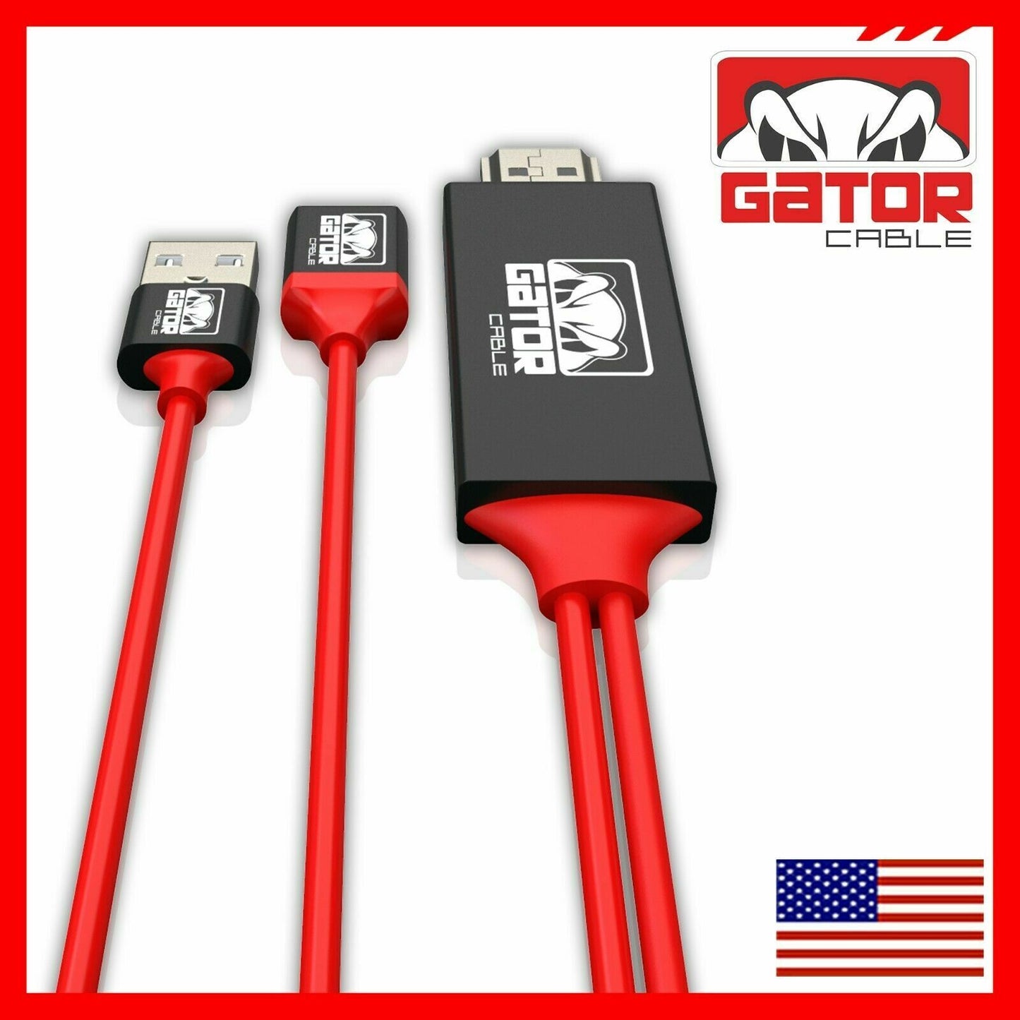 4K HDMI Mirroring AV Cable Phone to HDTV TV Adapter For iPhone Android Universal