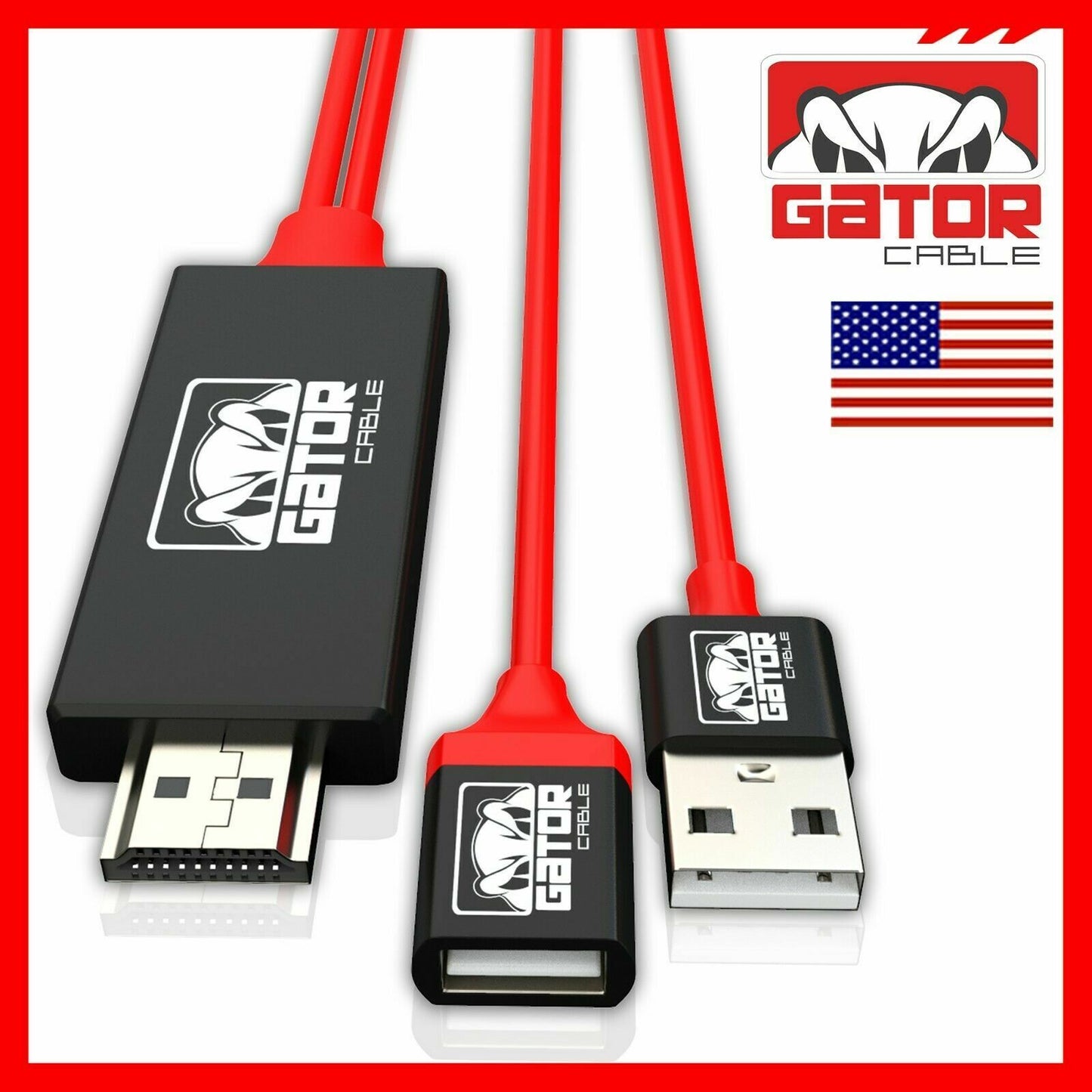 4K HDMI Mirroring AV Cable Phone to HDTV TV Adapter For iPhone Android Universal