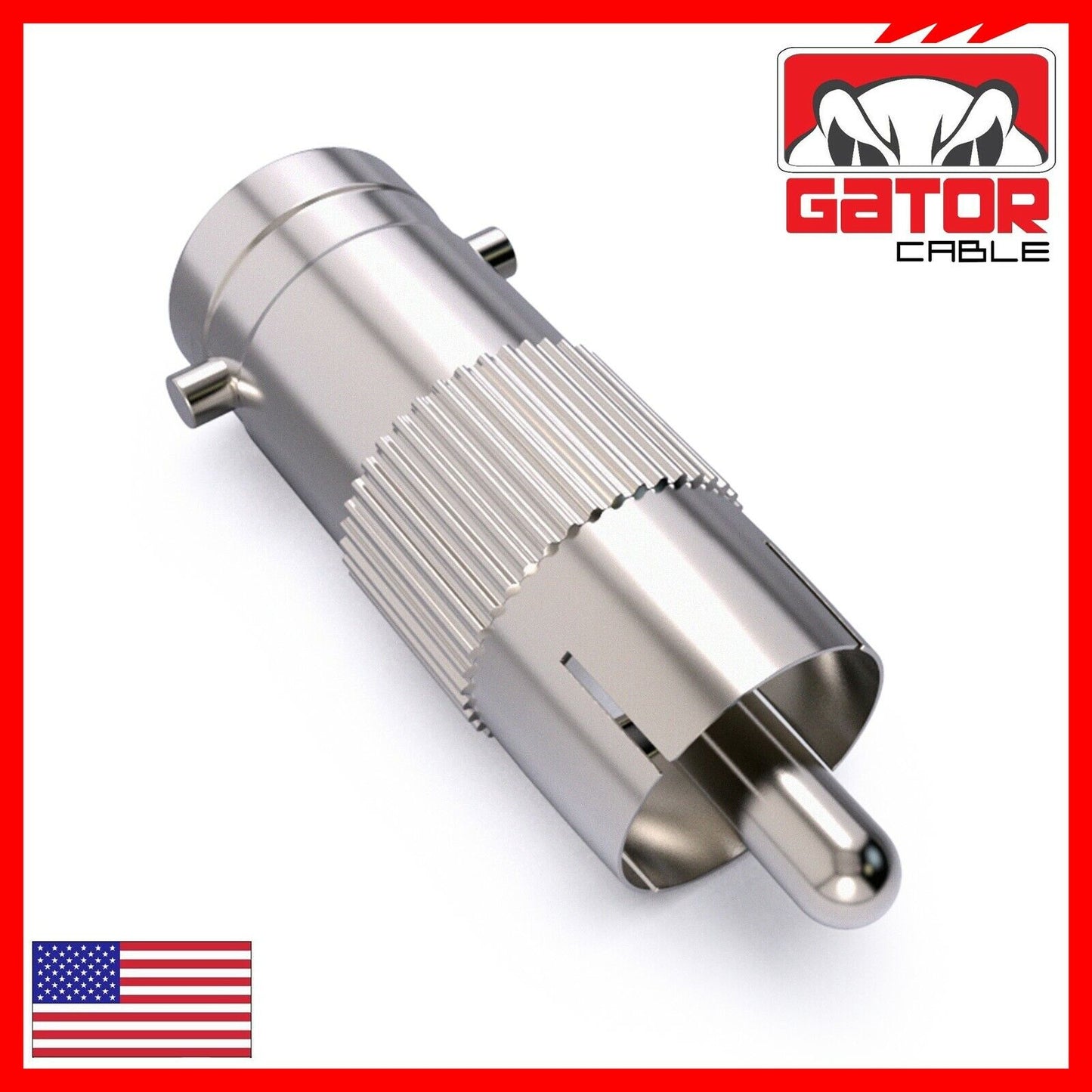 BNC Female Plug to RCA Male Coax Connector Adapter Converter for CCTV Camera 10X