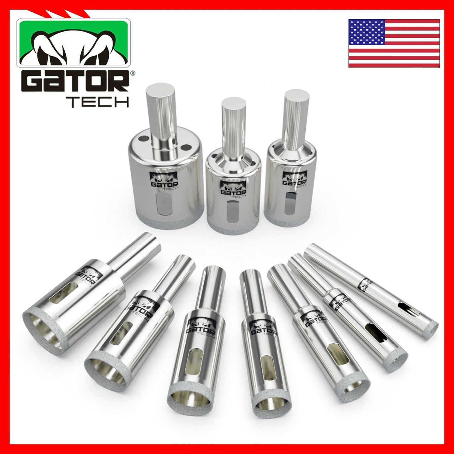 Diamond Hole Maker Cutter Saw Drill Bit Set Glass Ceramic Tile Porcelain 10pcs