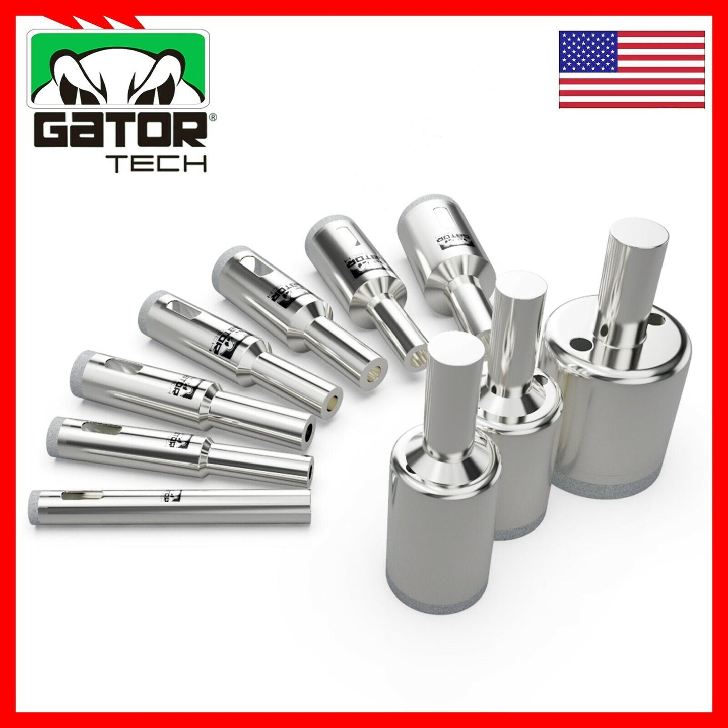 Diamond Hole Maker Cutter Saw Drill Bit Set Glass Ceramic Tile Porcelain 10pcs