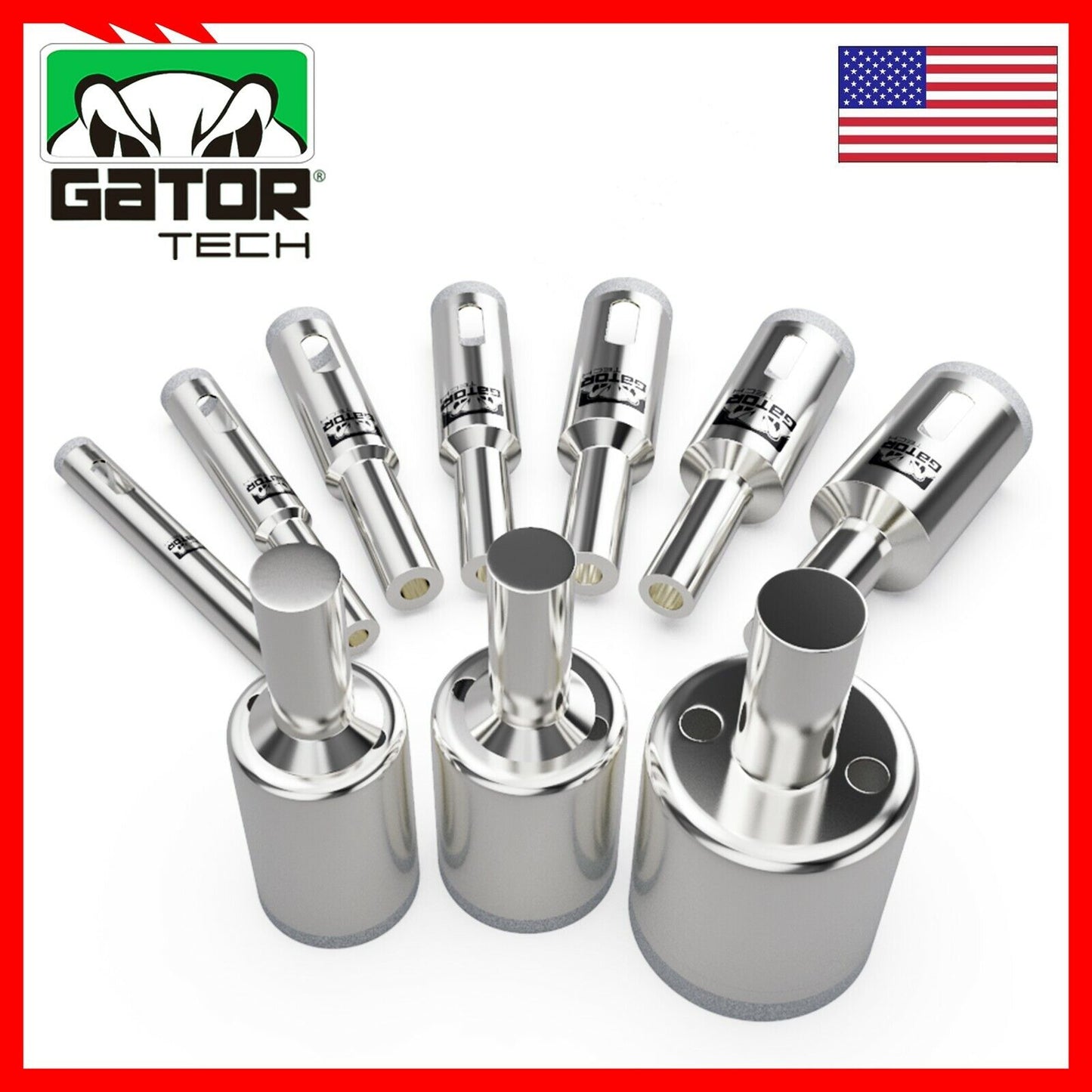 Diamond Hole Maker Cutter Saw Drill Bit Set Glass Ceramic Tile Porcelain 10pcs