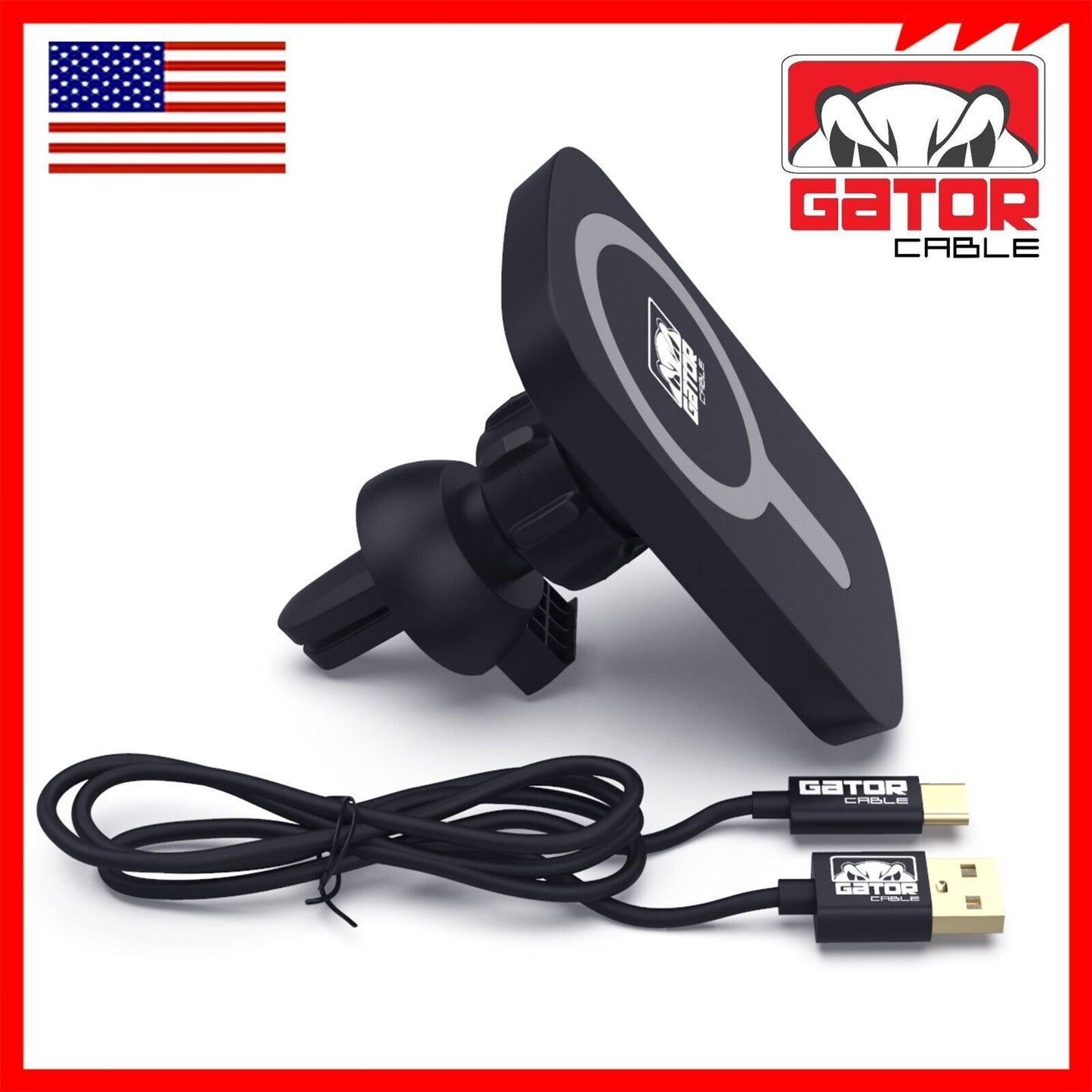 Magsafe Car Mount Charger Wireless Magnetic Holder For iPhone 11 12 13 14 15 Pro