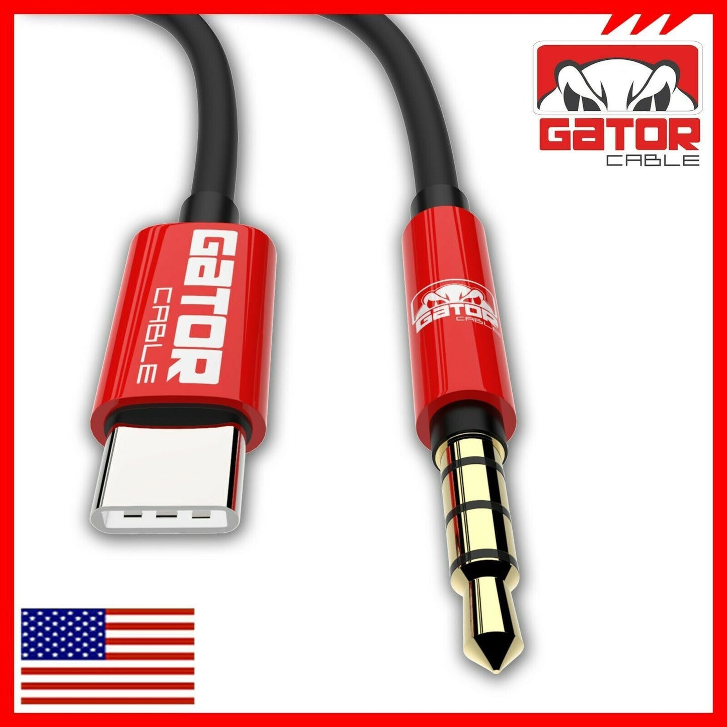USB-C to AUX 3.5mm Cable Audio Adapter For S9 S10 S20 S21 S22 S23 S24 Note 8 9