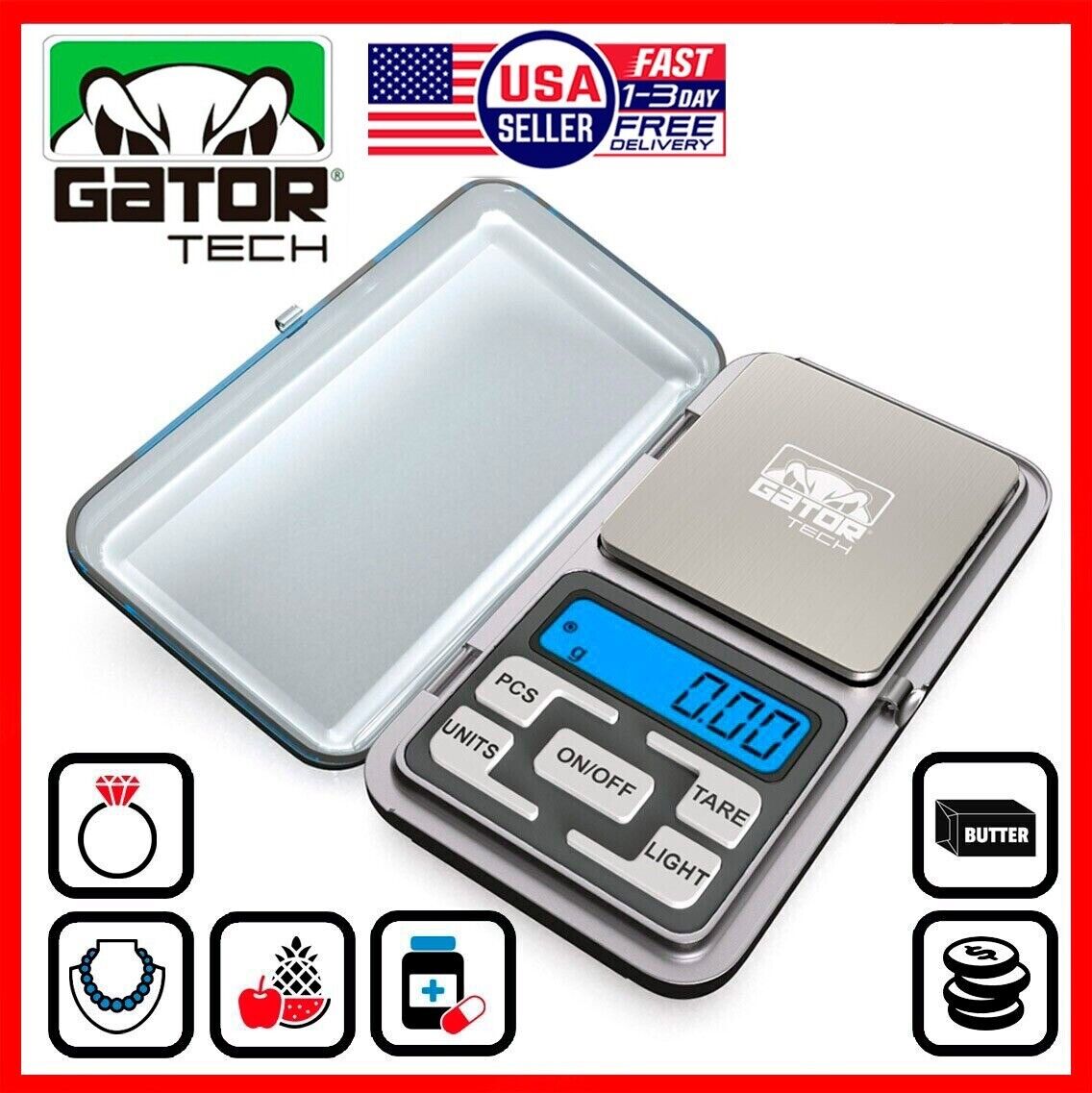 Digital Mini Pocket Scale Portable Jewelry Balance Gram Oz Herb Gold 500g x 0.1g