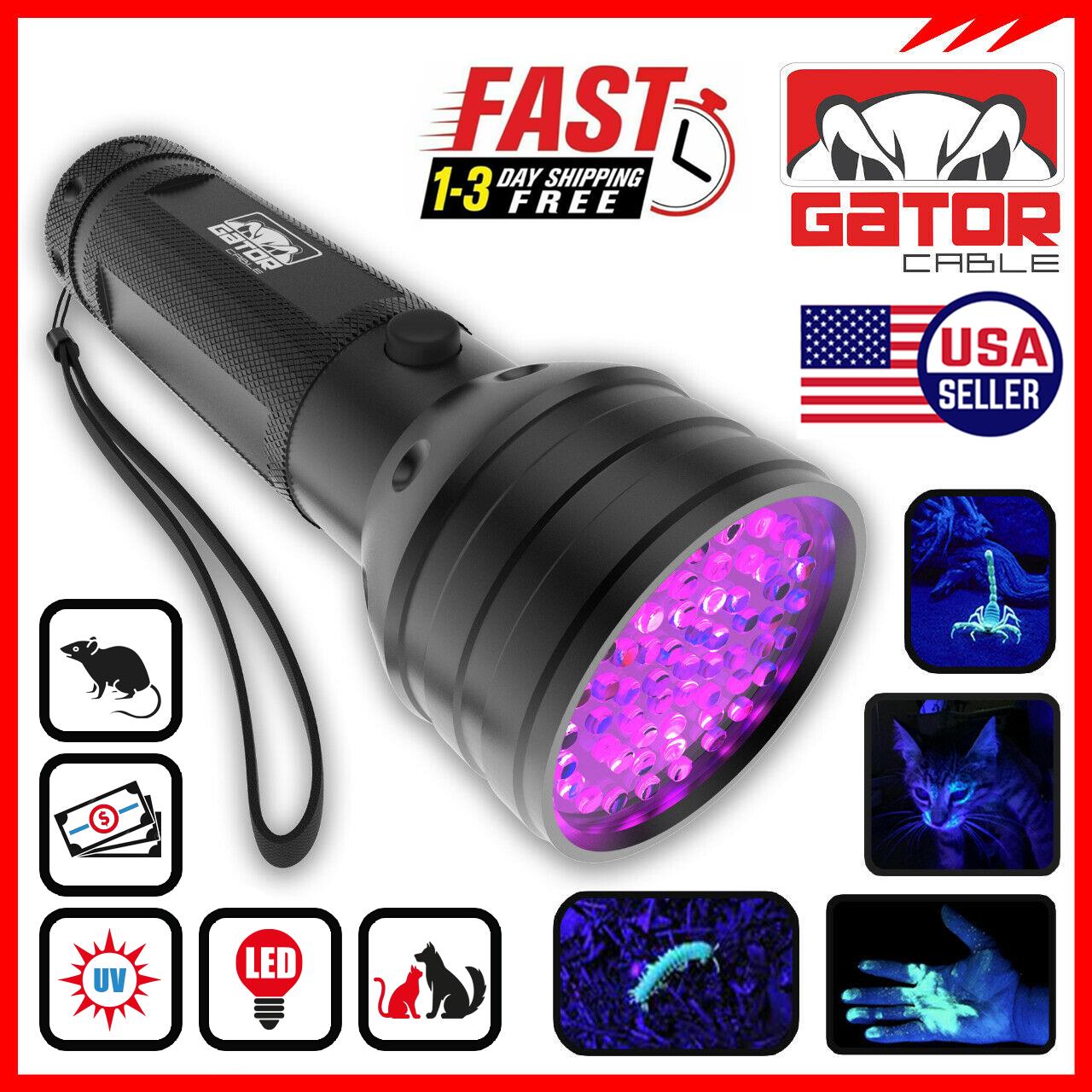 UV Ultraviolet Light 51 LED Flashlight Black Light 395nM Inspection Lamp Torch
