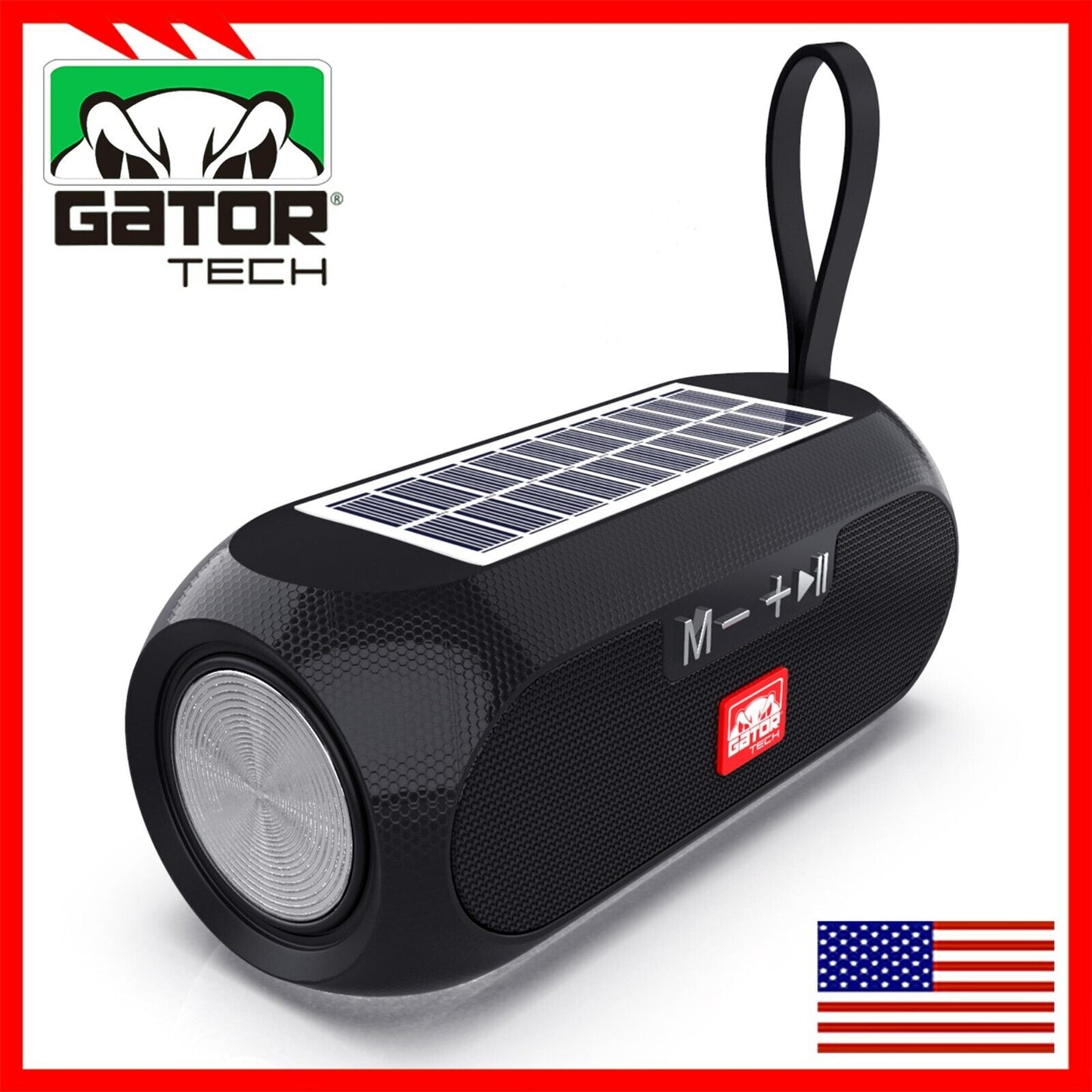 Solar Power Bluetooth Wireless Portable Speaker Stereo Bass USB SD FM Radio LOUD