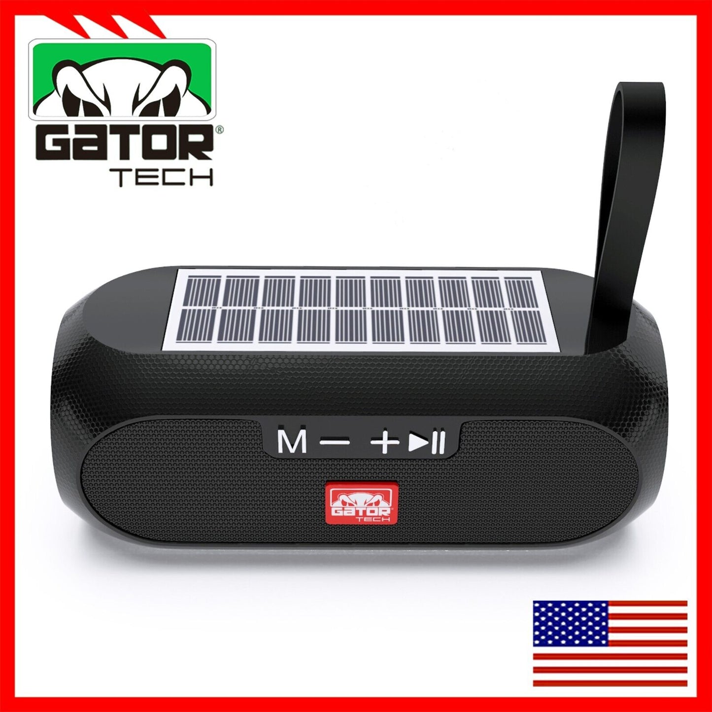 Solar Power Bluetooth Wireless Portable Speaker Stereo Bass USB SD FM Radio LOUD