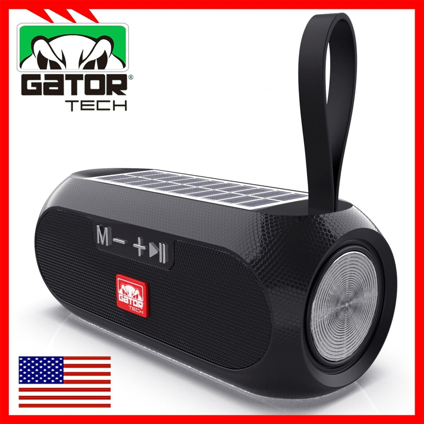 Solar Power Bluetooth Wireless Portable Speaker Stereo Bass USB SD FM Radio LOUD