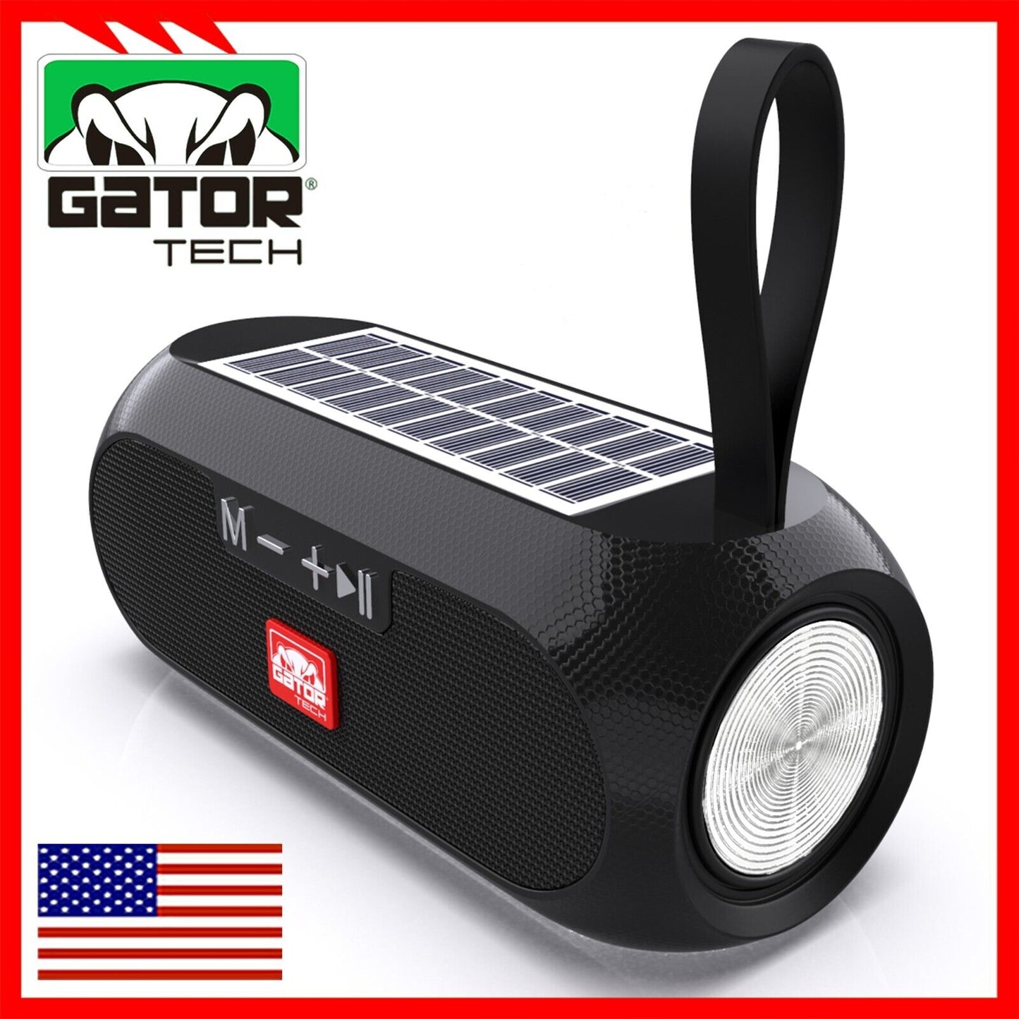 Solar Power Bluetooth Wireless Portable Speaker Stereo Bass USB SD FM Radio LOUD