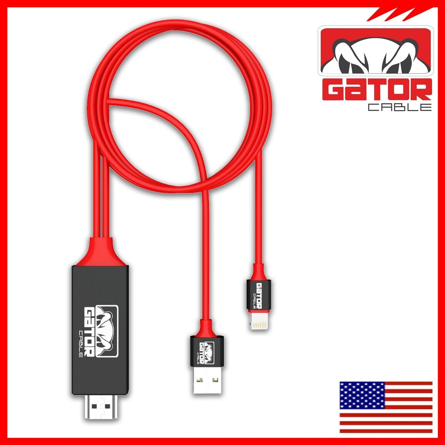 HDMI AV HDTV Mirroring Cable Adapter For iPhone 7 8 X 11 12 13 14 Pro Max Plus