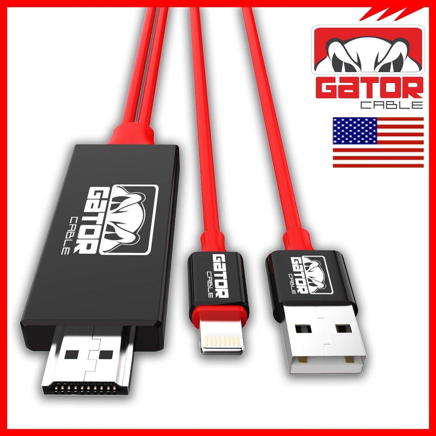 HDMI AV HDTV Mirroring Cable Adapter For iPhone 7 8 X 11 12 13 14 Pro Max Plus
