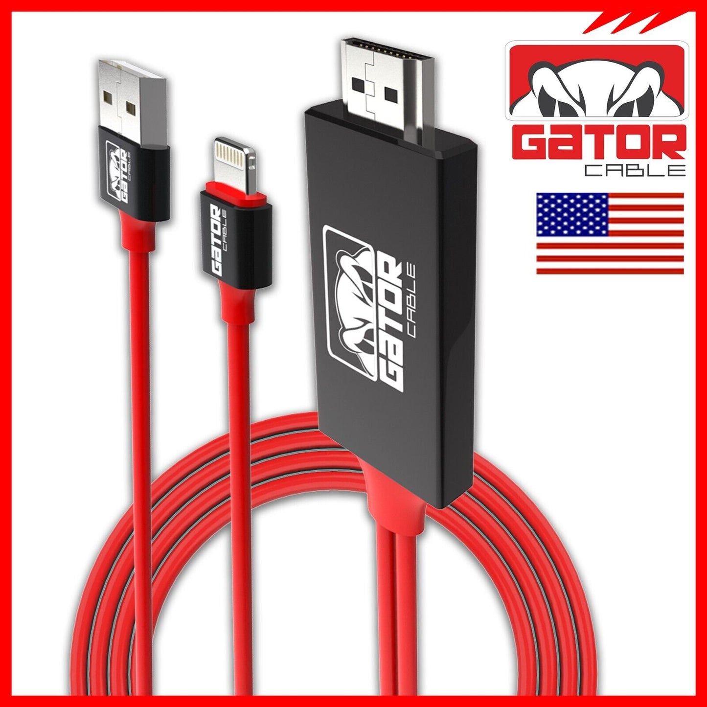 HDMI AV HDTV Mirroring Cable Adapter For iPhone 7 8 X 11 12 13 14 Pro Max Plus