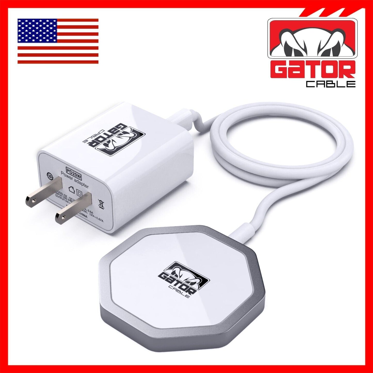 MagSafe Magnet Wireless Pad USB-C PD 20W Wall Charger for iPhone 11 12 13 14 15