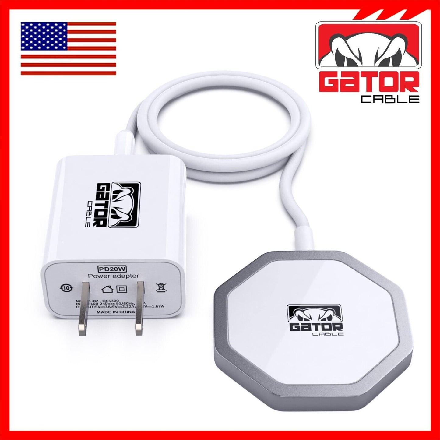 MagSafe Magnet Wireless Pad USB-C PD 20W Wall Charger for iPhone 11 12 13 14 15