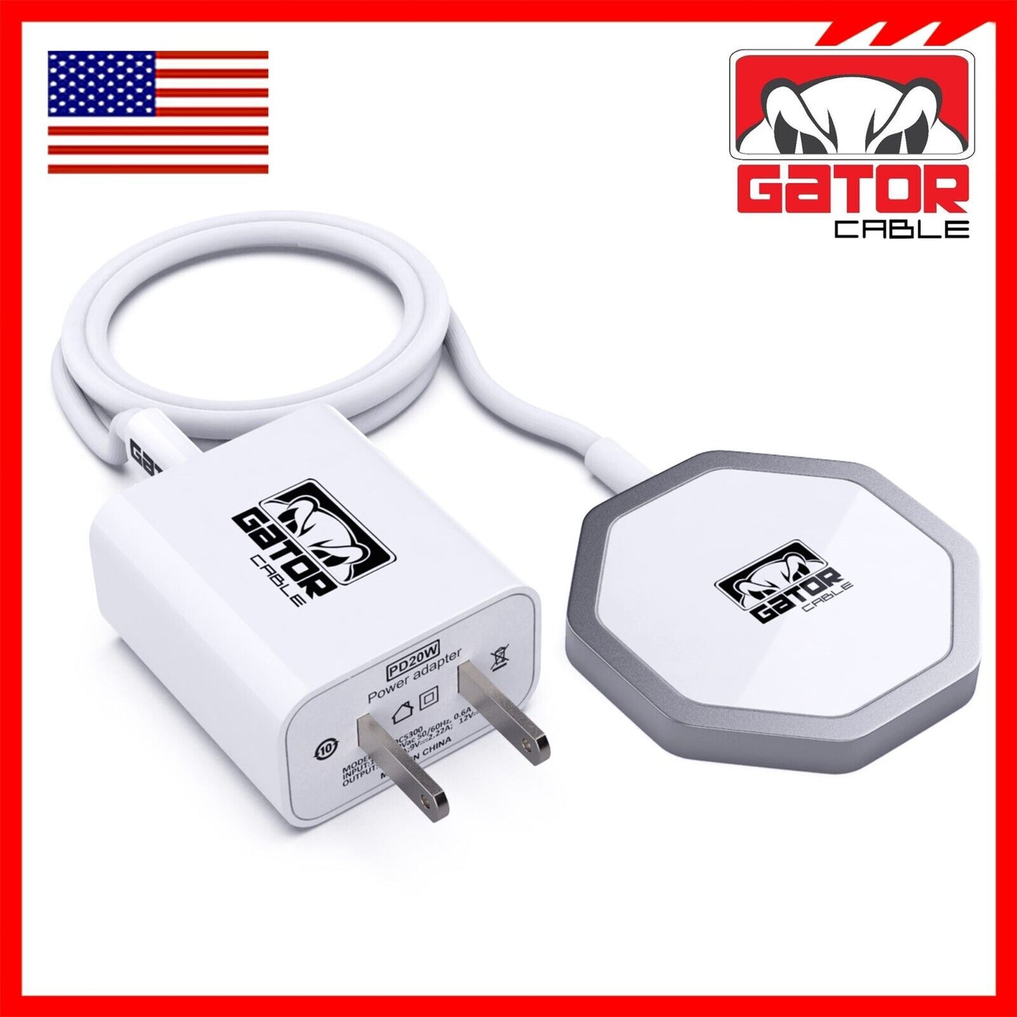 MagSafe Magnet Wireless Pad USB-C PD 20W Wall Charger for iPhone 11 12 13 14 15