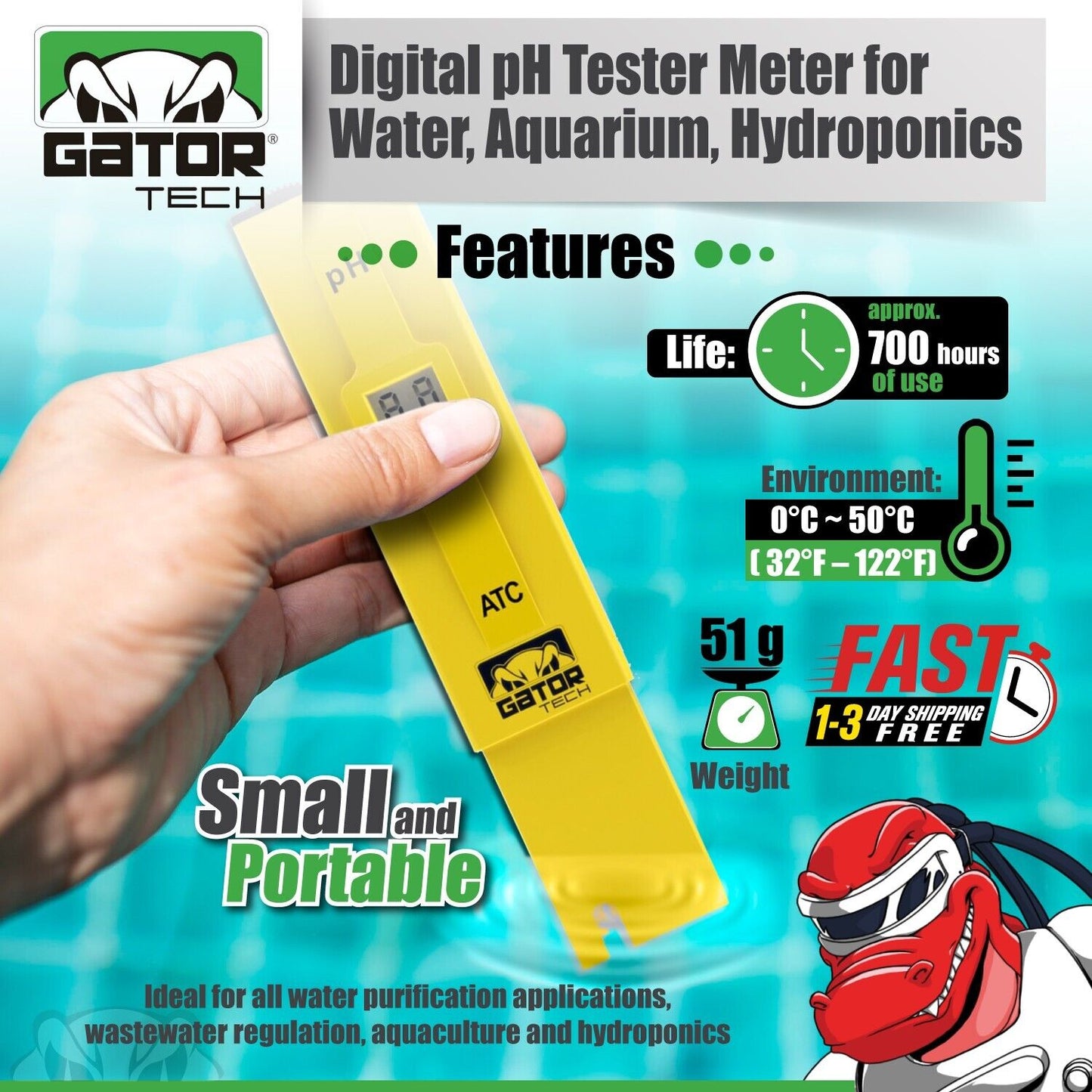 Digital Electric PH Meter Tester LCD Hydroponics Aquarium Water Pocket Test Pen