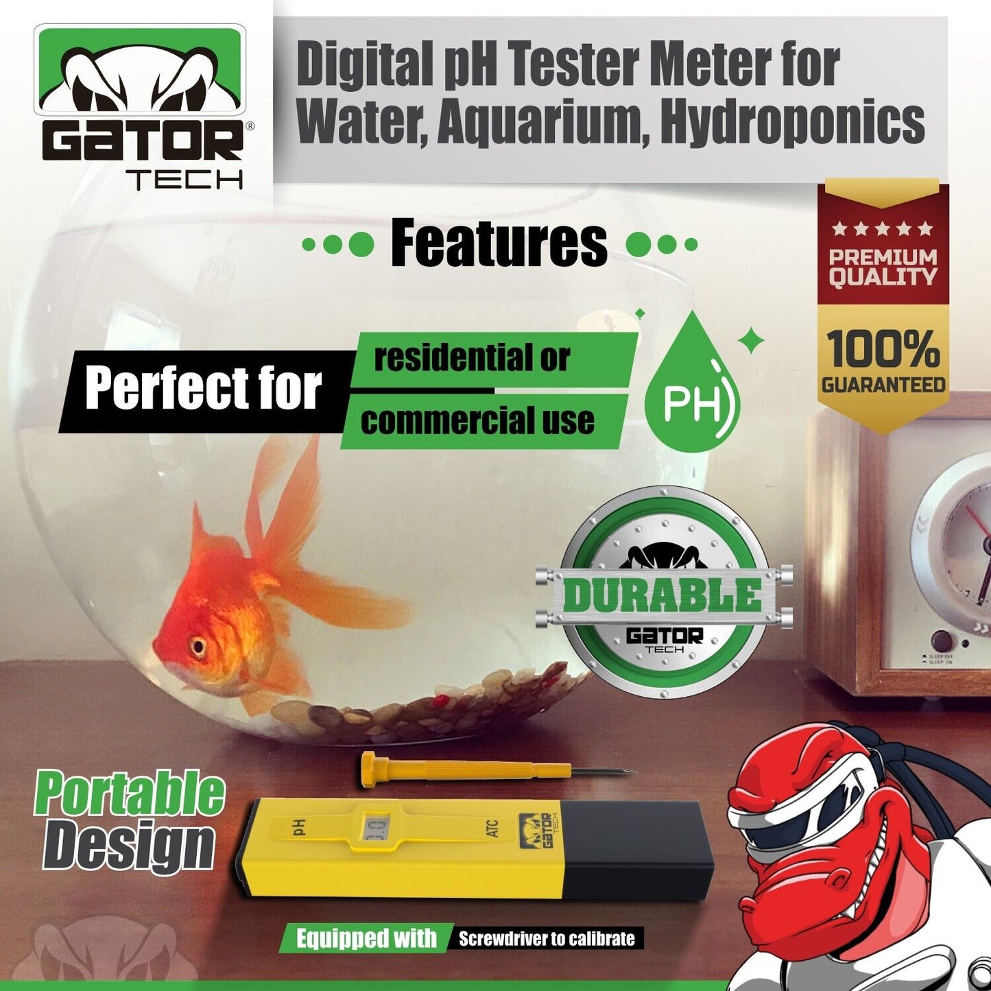 Digital Electric PH Meter Tester LCD Hydroponics Aquarium Water Pocket Test Pen