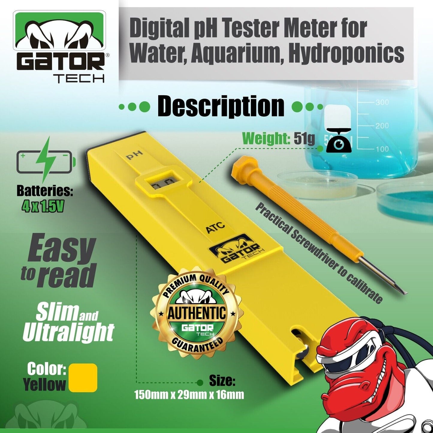Digital Electric PH Meter Tester LCD Hydroponics Aquarium Water Pocket Test Pen
