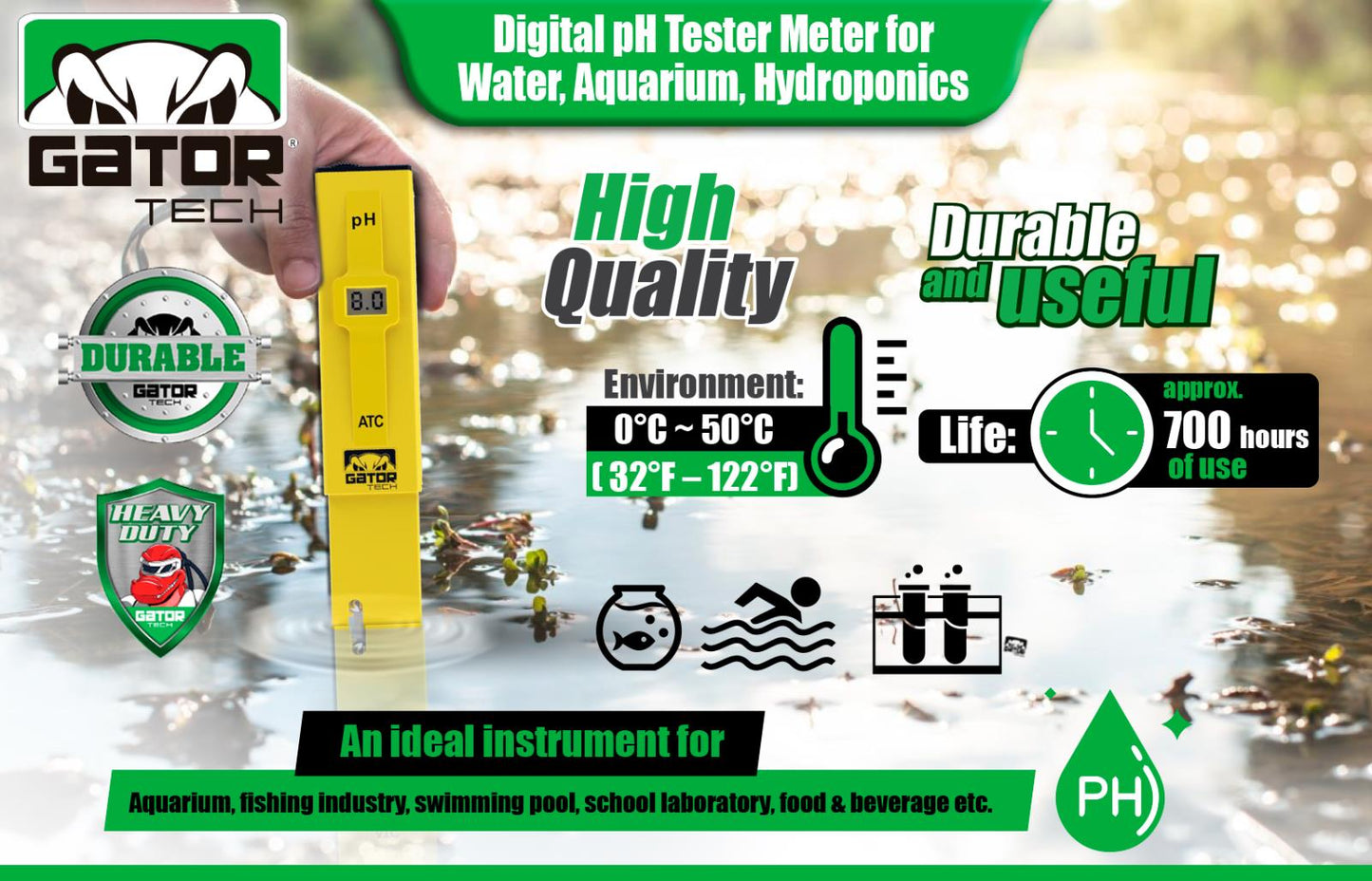 Digital Electric PH Meter Tester LCD Hydroponics Aquarium Water Pocket Test Pen