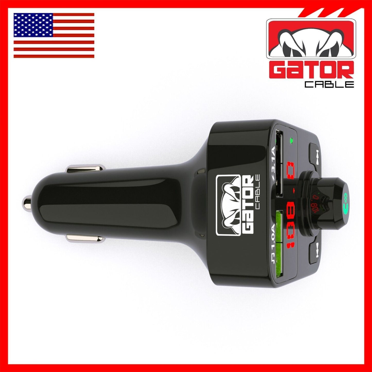 Car Bluetooth FM Radio Transmitter Wireless Adapter 2USB Charger AUX Hands Free