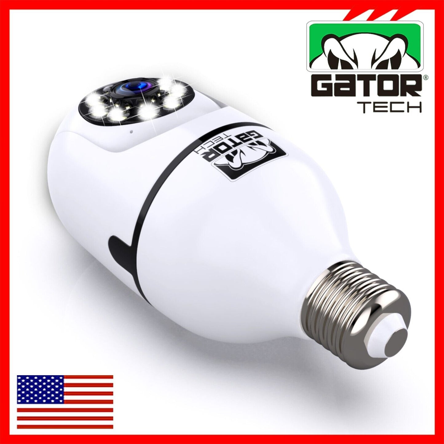 WiFi Wireless Security Camera HD 1080P IR Night Light Bulb Home Waterproof IP66
