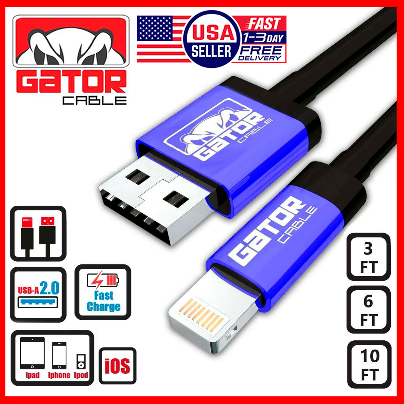 USB-A Cable Fast Charge For iPhone