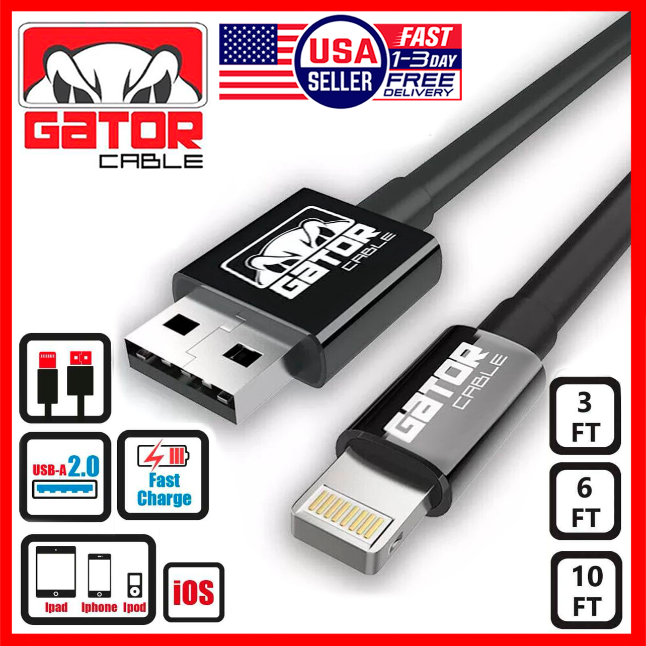 USB-A Cable Fast Charge For iPhone