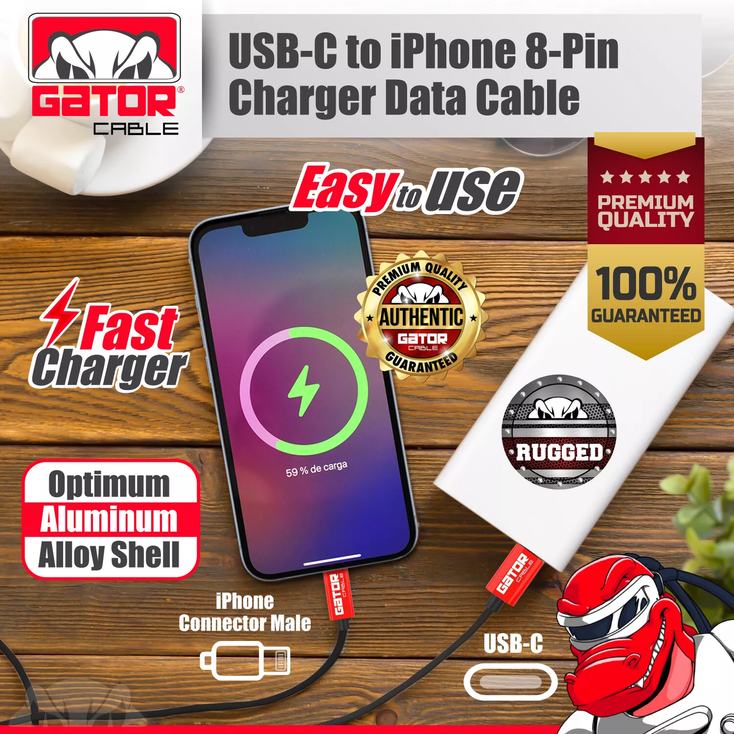 USB-C Charger Cable PD 20W Fast Charge For iPhone 7 8 X 11 12 13 14 Pro Max Plus
