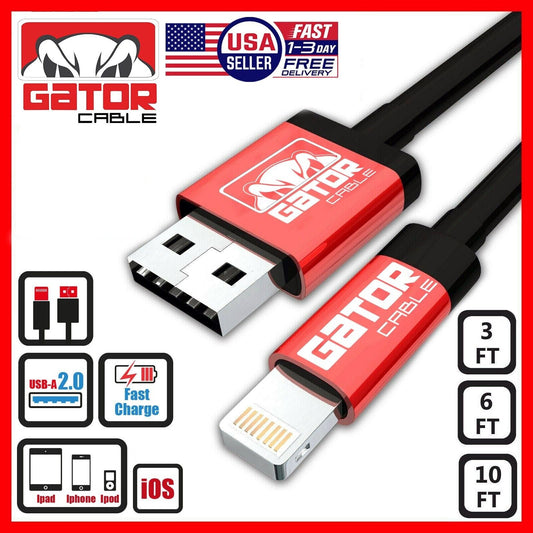 USB-A Charger Cable Fast Charge For iPhone 7 8 SE X XR XS 11 12 13 Pro Max Plus