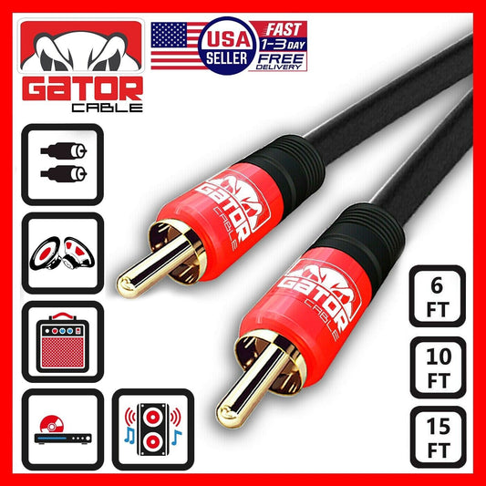 Subwoofer Audio Cable 1 RCA To 1 RCA Coaxial Dual Layer Gold Plated Plug Cord