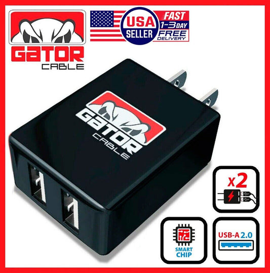 Home Wall Charger Plug Power Adapter 2 USB Port 10W Phone Fast Charge US Outlet