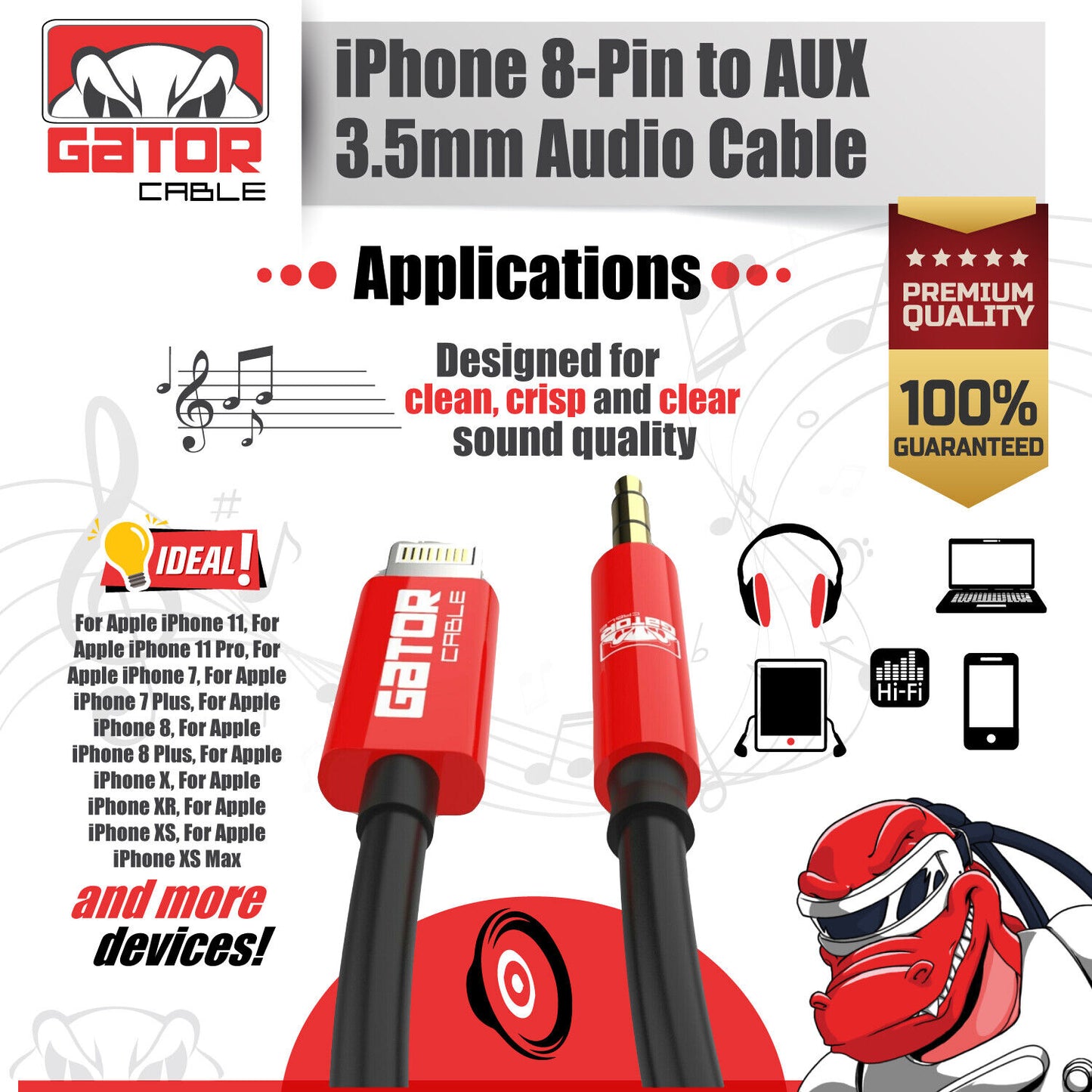 AUX 3.5mm Audio Cable Adapter For iPhone 7 8 XR XS SE X 11 12 13 14 Pro Max Plus