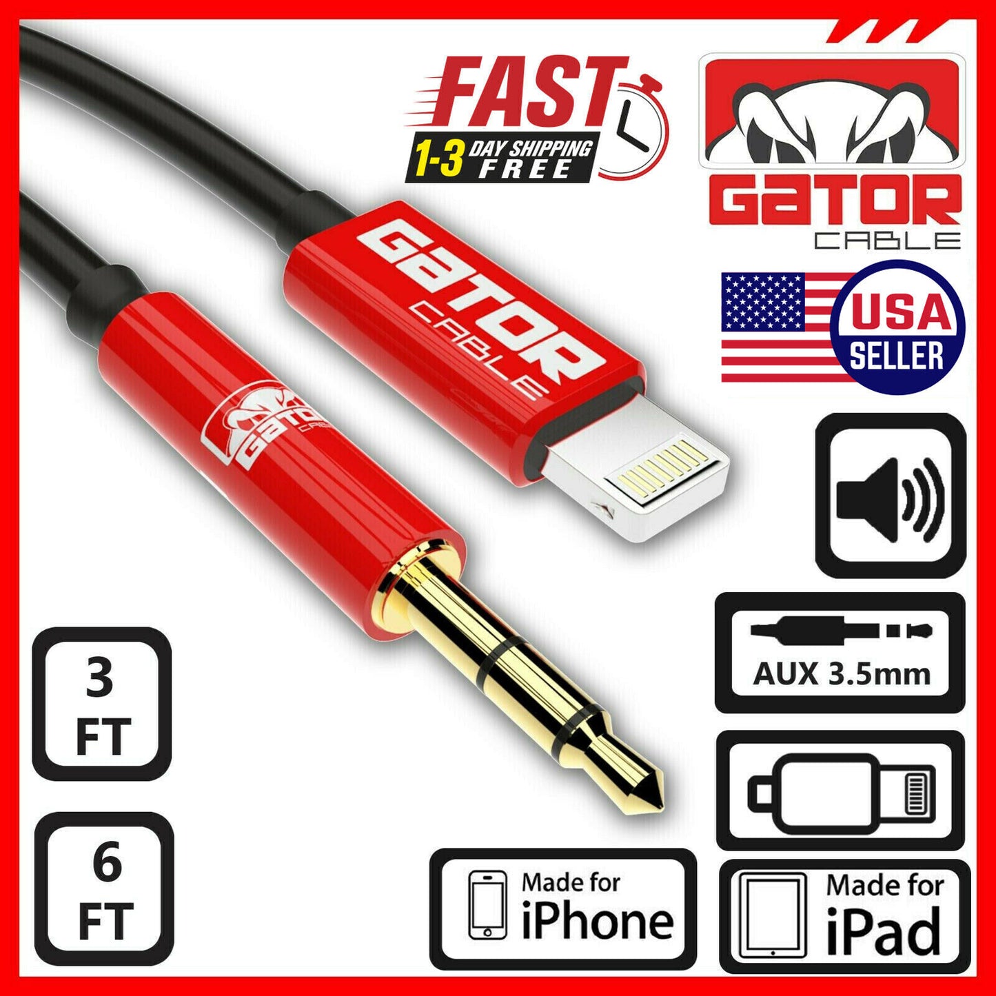AUX 3.5mm Audio Cable Adapter For iPhone 7 8 XR XS SE X 11 12 13 14 Pro Max Plus