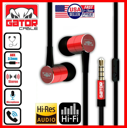 Earphones Headphones Headset Earbuds In-Ear Bass Stereo Hi-Fi with MIC Wired