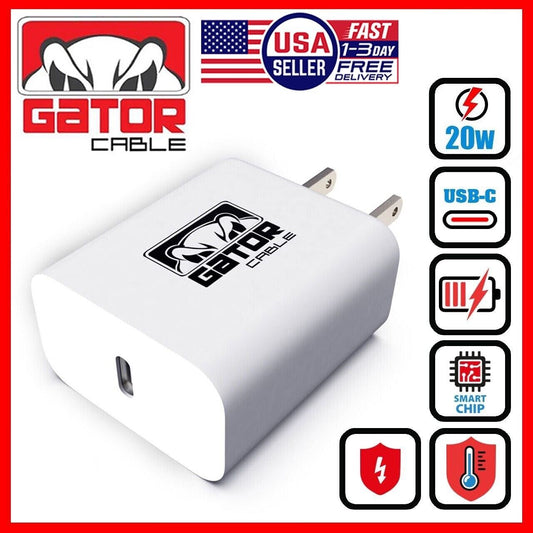 PD 20W USB-C Fast Wall Charger Adapter for iPhone 11 12 13 14 15 Pro Max Samsung