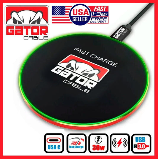 30W Wireless Phone Charger Pad Dock Fast Charge Universal