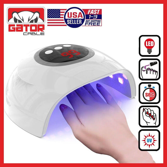 Ultraviolet UV Light LED Nail Gel Polish Dryer Lamp Manicure Curing Machine 54W