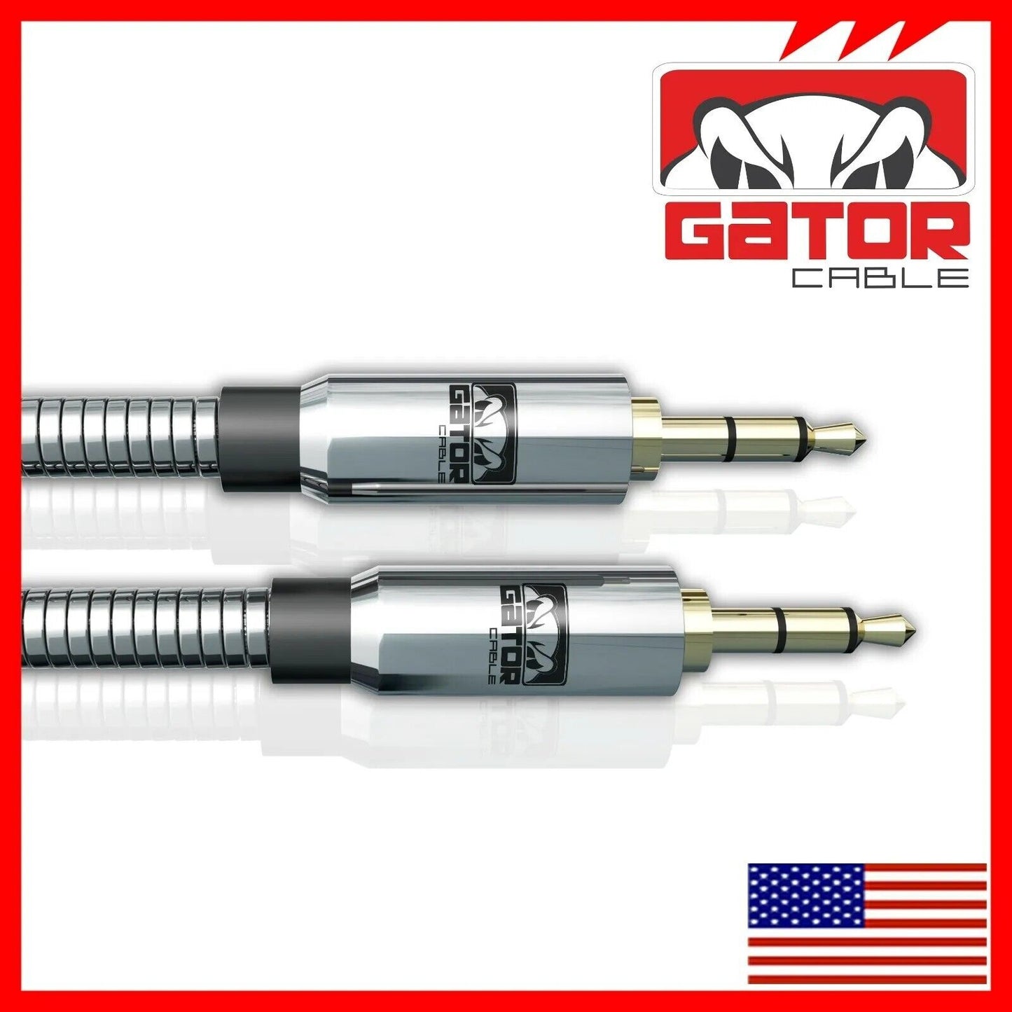 AUX 3.5mm Male to Male Audio Cable For iPhone Samsung Phone All Full Metal 3FT