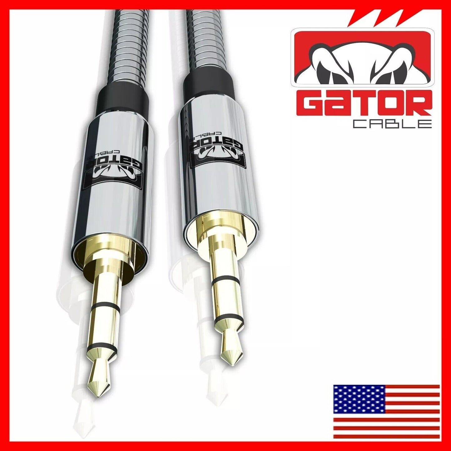 AUX 3.5mm Male to Male Audio Cable For iPhone Samsung Phone All Full Metal 3FT
