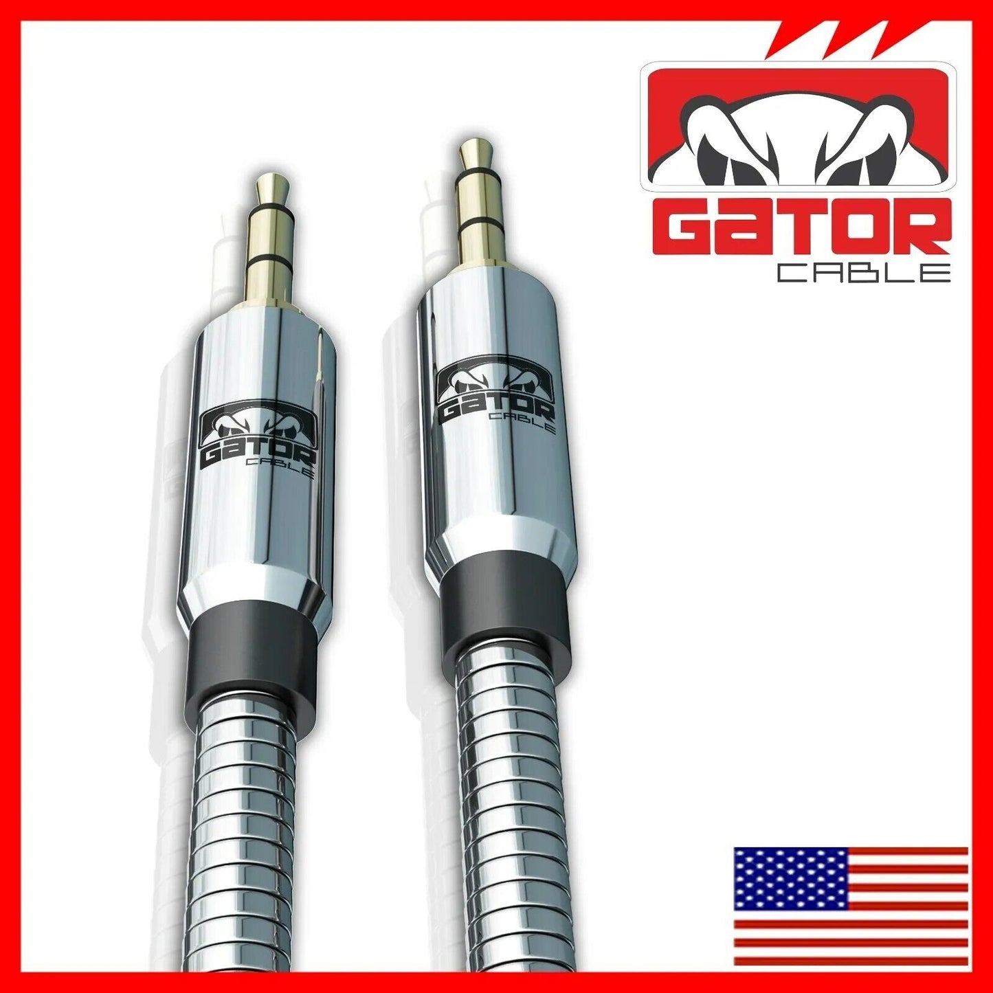 AUX 3.5mm Male to Male Audio Cable For iPhone Samsung Phone All Full Metal 3FT