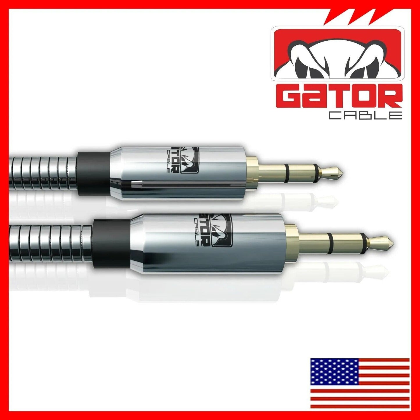 AUX 3.5mm Male to Male Audio Cable For iPhone Samsung Phone All Full Metal 3FT