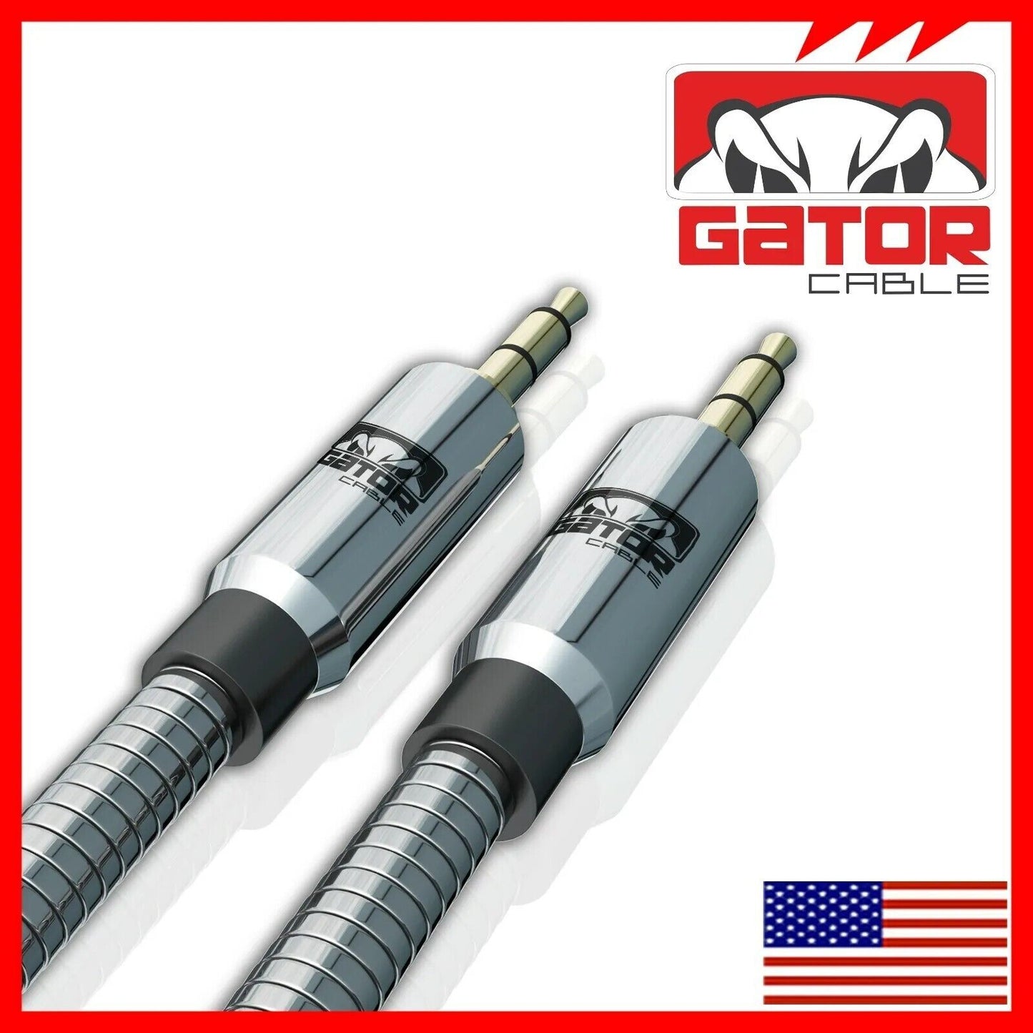 AUX 3.5mm Male to Male Audio Cable For iPhone Samsung Phone All Full Metal 3FT