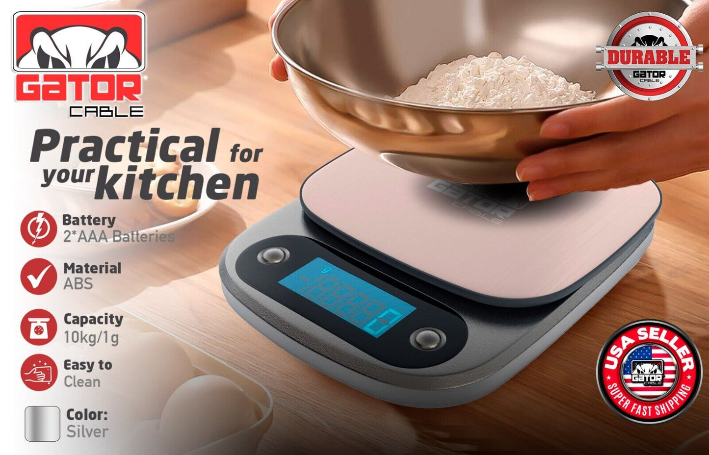 Digital Kitchen Scale Food Diet Multifunction Weight Balance 10,000g 22lb x 1g
