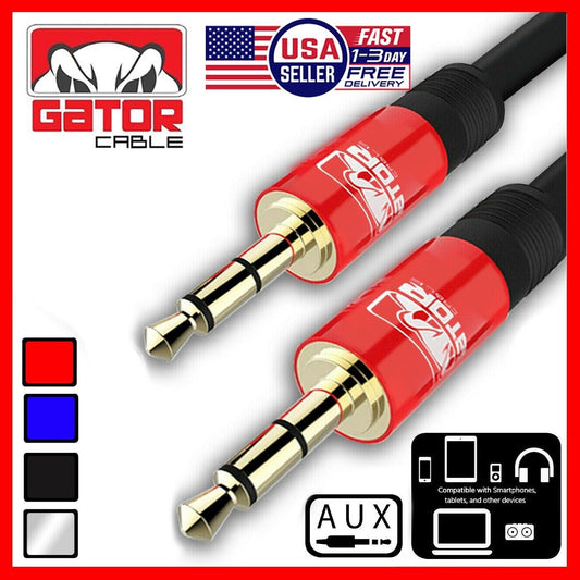 AUX 3.5mm Male to Male Audio Cable Cord For iPhone Samsung LG Mobile Phone 6FT