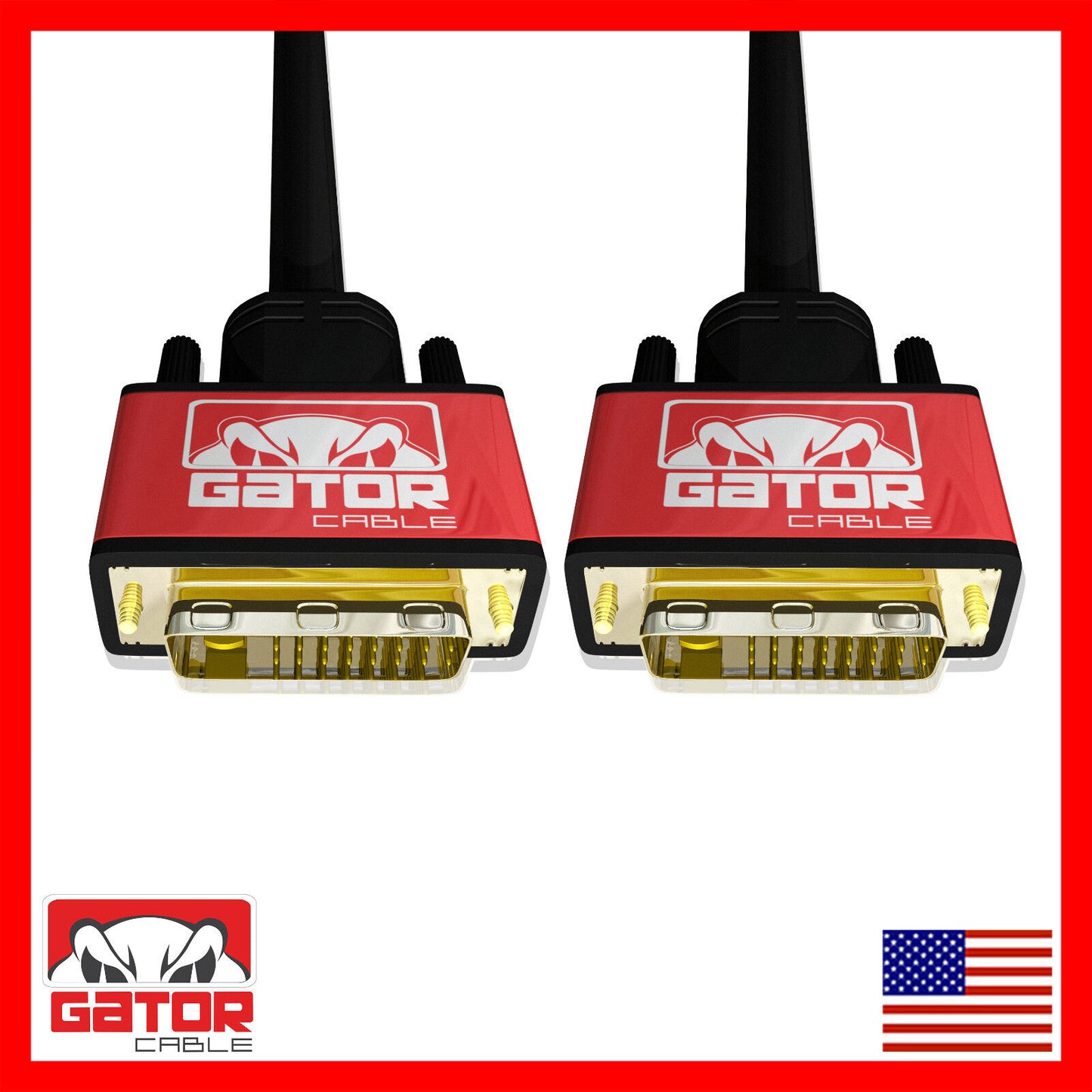 DVI-D to DVI-D Cable Dual Link 24+1 Male Video Cable Adapter Gold Plated 6FT