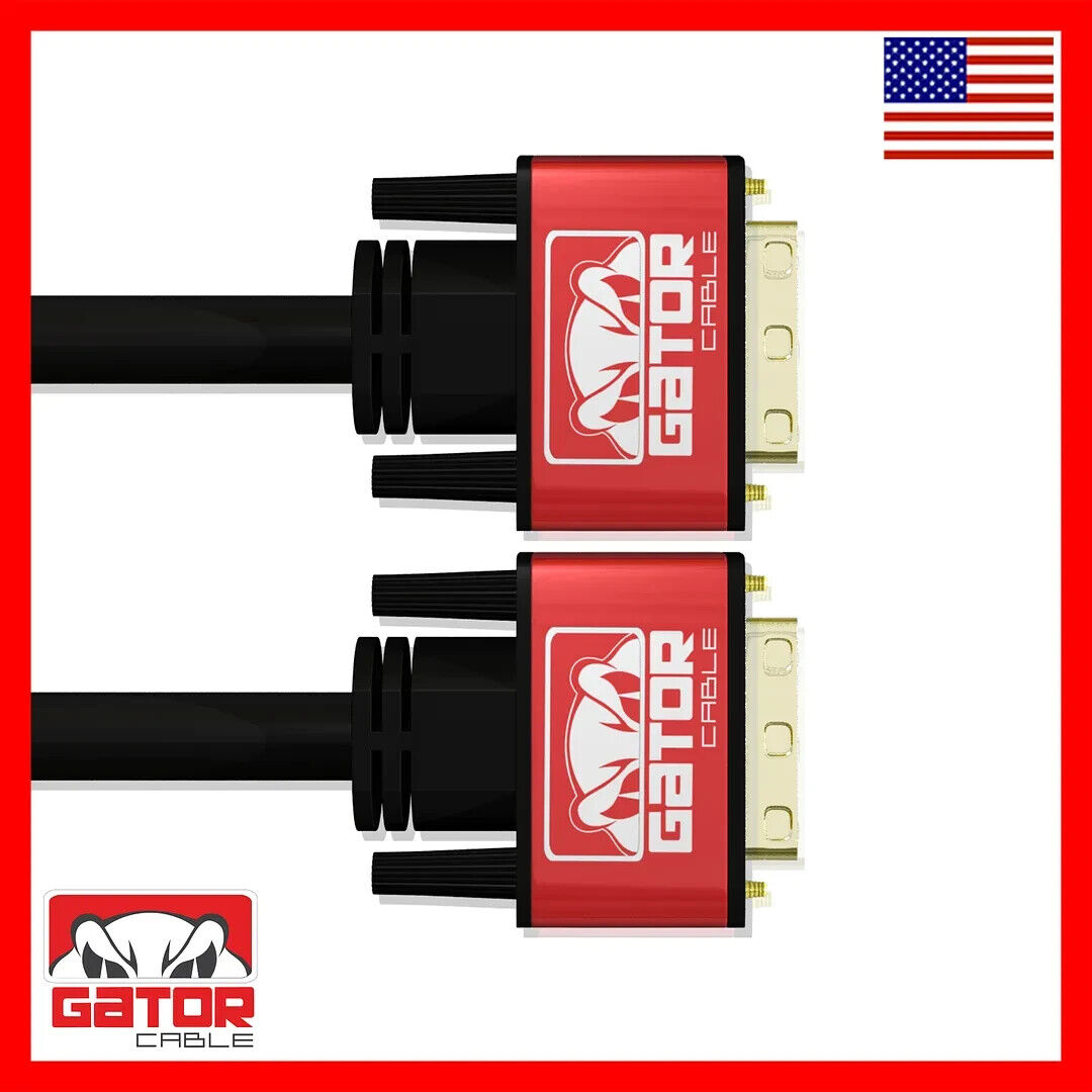 DVI-D to DVI-D Cable Dual Link 24+1 Male Video Cable Adapter Gold Plated 6FT